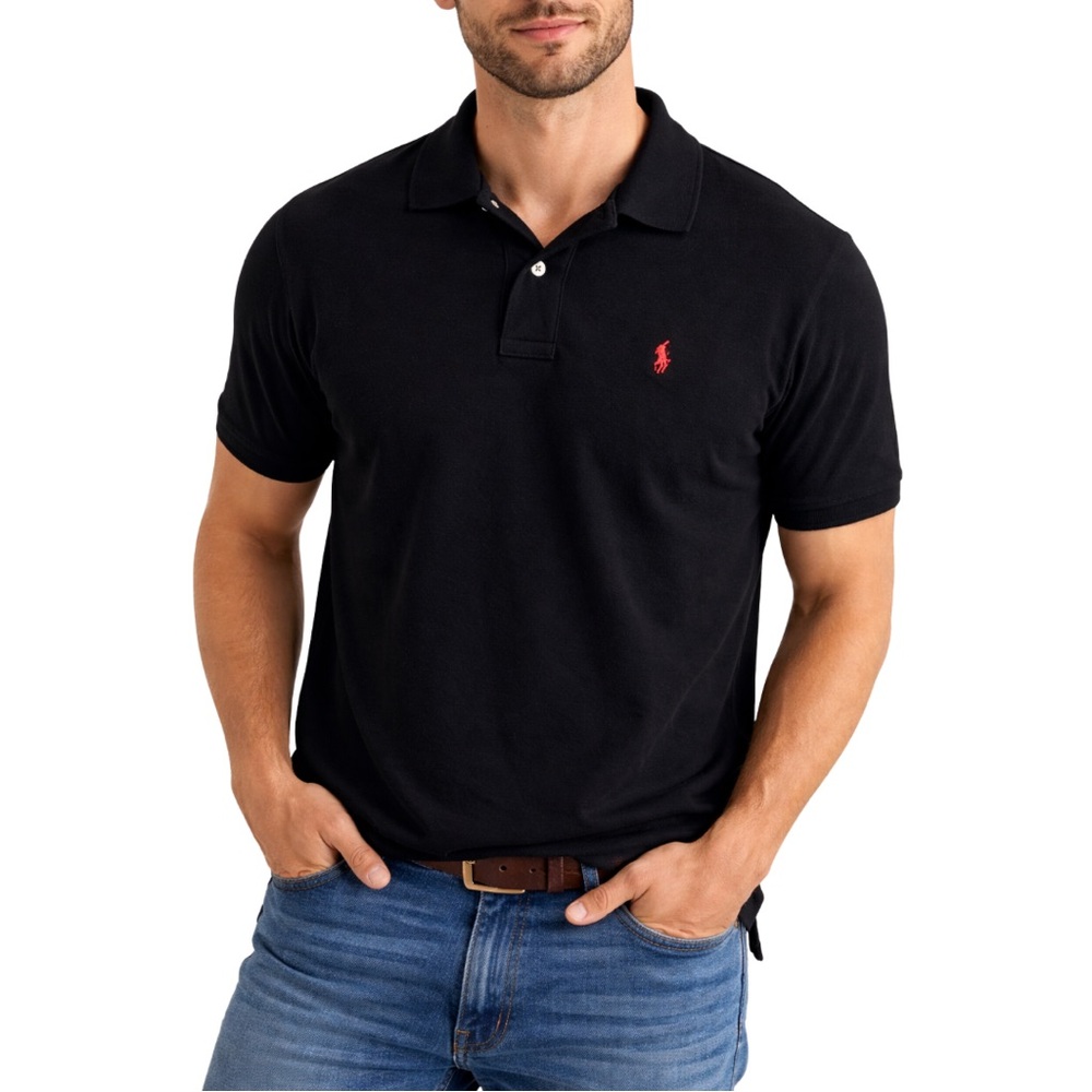 Men’s Black‎ Polo Shirt – Size Large